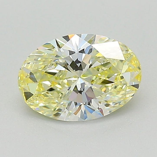 Lab-Grown Oval Diamond - 1.01 Carats, Fancy Yellow Color, VVS1 Clarity - Certified by IGI - Report Number: LG635477450