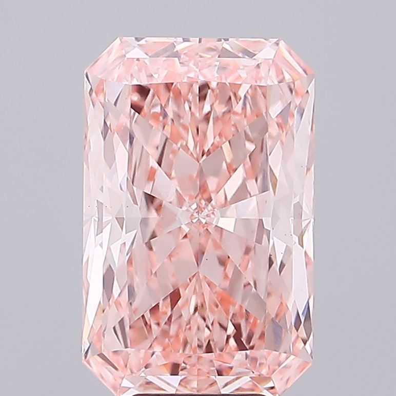 Lab-Grown Radiant Diamond - 7.56 Carats, Fancy Vivid Pink Color, VS1 Clarity - Certified by IGI - Report Number: LG691507311