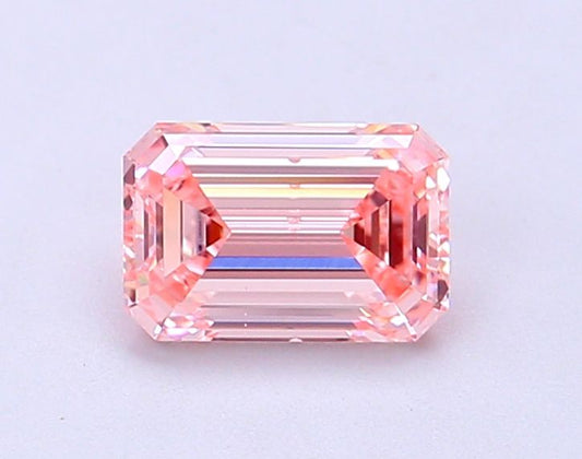 Lab-Grown Emerald Diamond - 0.98 Carats, Fancy Intense Pink Color, SI1 Clarity - Certified by IGI - Report Number: LG689531716