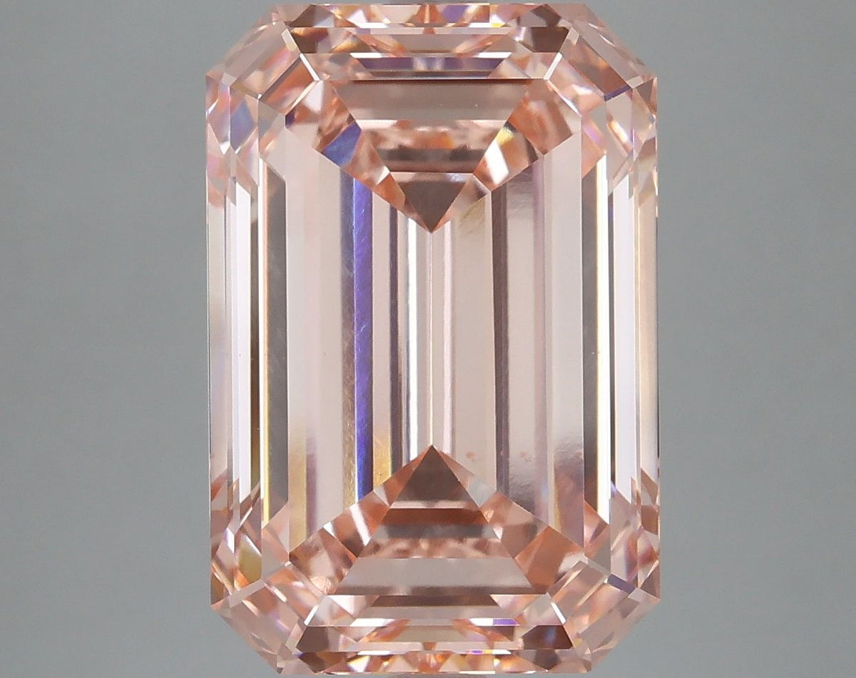 Lab-Grown Emerald Diamond - 8.74 Carats, Fancy Intense Pink Color, VS2 Clarity - Certified by IGI - Report Number: LG632446736
