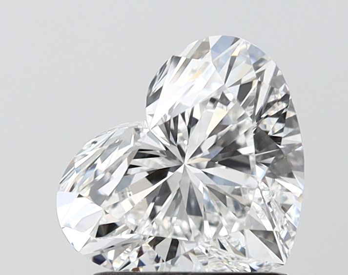 Lab-Grown Heart Diamond - 1.51 Carats, E Color, VVS2 Clarity - Certified by IGI - Report Number: LG681584101