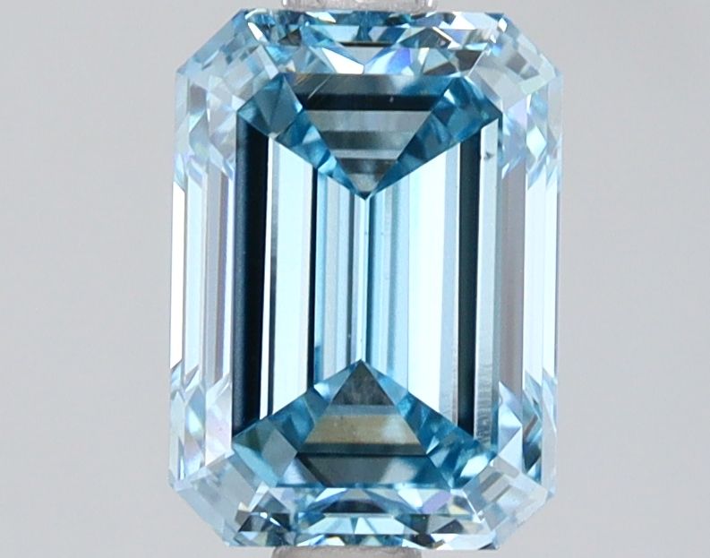 Lab-Grown Emerald Diamond - 2.01 Carats, Fancy Intense Blue Color, VS1 Clarity - Certified by IGI - Report Number: LG618468014