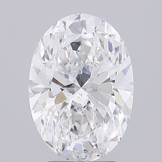 Lab-Grown Oval Diamond - 3.01 Carats, E Color, VS2 Clarity - Certified by IGI - Report Number: LG689555094