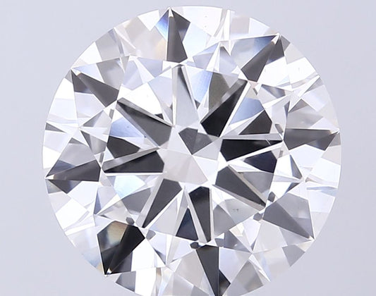 Lab-Grown Round Diamond - 8.02 Carats, F Color, VS1 Clarity - Certified by IGI - Report Number: LG714504490