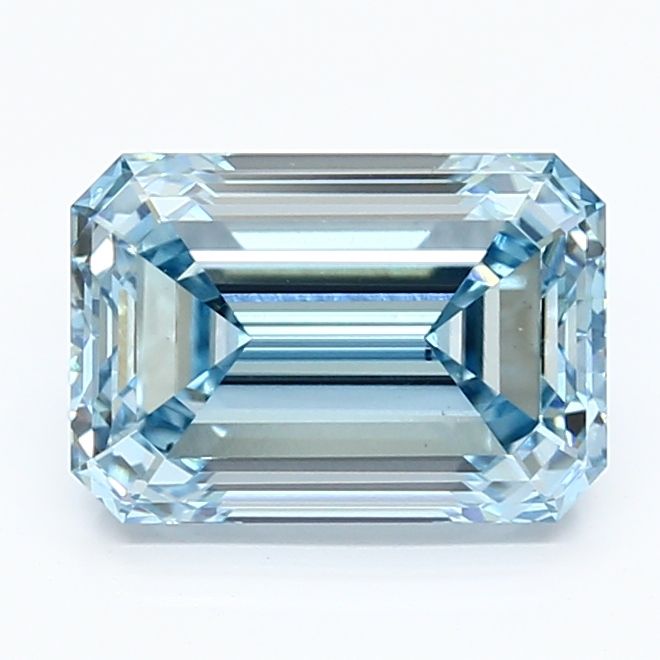 Lab-Grown Emerald Diamond - 2.52 Carats, Fancy Intense Blue Color, VS1 Clarity - Certified by IGI - Report Number: LG639411114