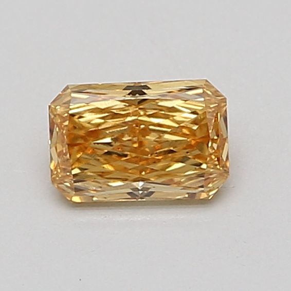 Lab-Grown Radiant Diamond - 0.64 Carats, Fancy Vivid Yellow Color, VS2 Clarity - Certified by IGI - Report Number: LG647429066