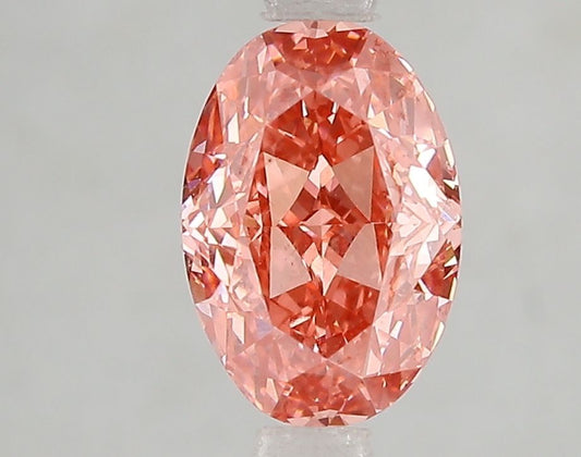 Lab-Grown Oval Diamond - 2.02 Carats, Fancy Vivid Pink Color, VS1 Clarity - Certified by IGI - Report Number: LG666431734
