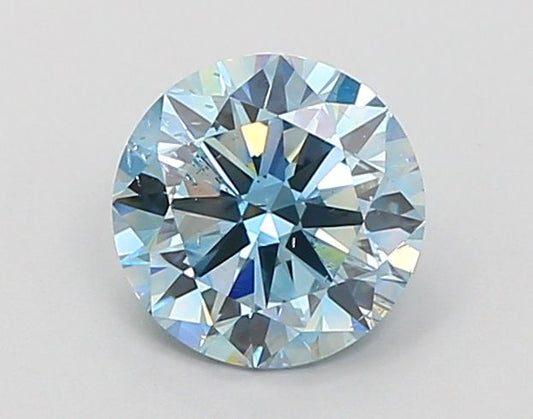Lab-Grown Round Diamond - 1.19 Carats, Fancy Intense Blue Color, I1 Clarity - Certified by IGI - Report Number: LG673415362