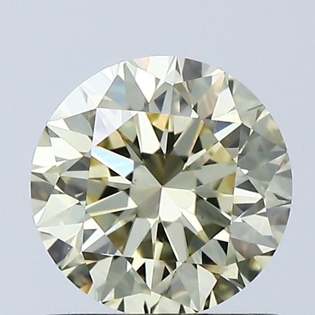 Lab-Grown Round Diamond - 1.05 Carats, Fancy Yellow Color, VS1 Clarity - Certified by IGI - Report Number: LG671447317
