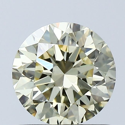 Lab-Grown Round Diamond - 1.05 Carats, Fancy Yellow Color, VS1 Clarity - Certified by IGI - Report Number: LG671447317