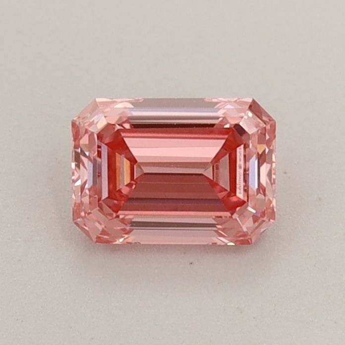 Lab-Grown Emerald Diamond - 0.54 Carats, Fancy Vivid Pink Color, VVS2 Clarity - Certified by IGI - Report Number: LG542226918