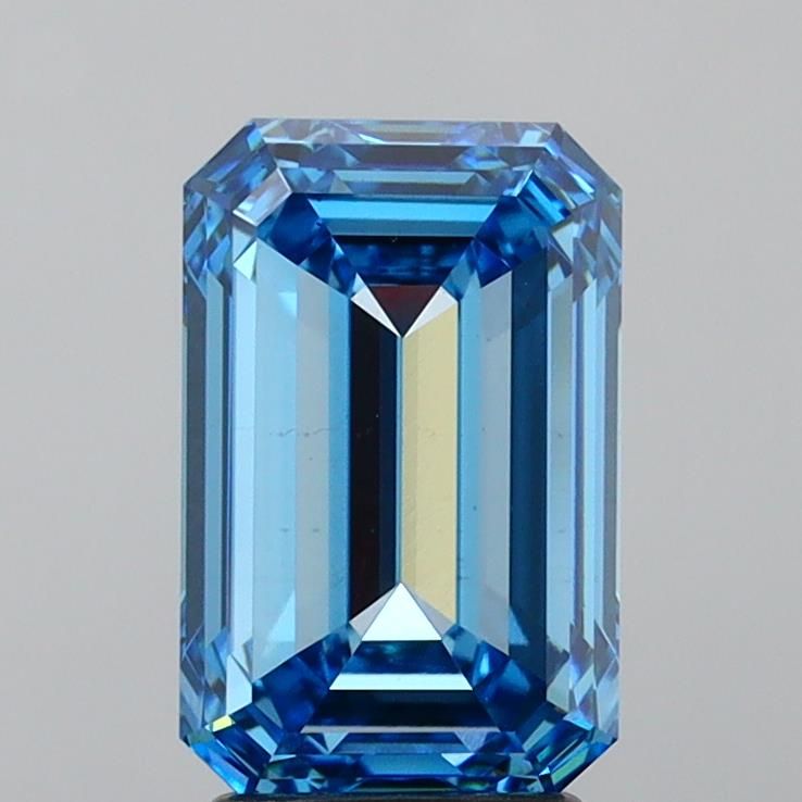Lab-Grown Emerald Diamond - 3.5 Carats, Fancy Vivid Blue Color, VS1 Clarity - Certified by IGI - Report Number: LG639438860