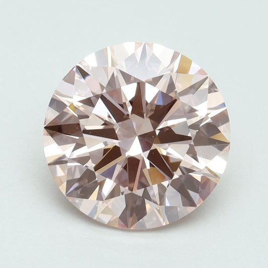 Lab-Grown Round Diamond - 3.06 Carats, Fancy Intense Pink Color, VVS2 Clarity - Certified by IGI - Report Number: LG616416782