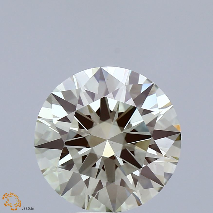 Lab-Grown Round Diamond - 3.01 Carats, Fancy Green Color, VS1 Clarity - Certified by IGI - Report Number: LG660420915