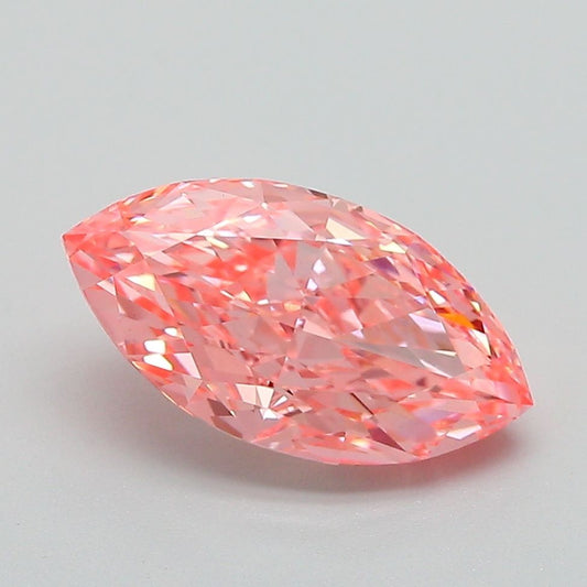 Lab-Grown Marquise Diamond - 2.02 Carats, Fancy Vivid Pink Color, VVS2 Clarity - Certified by IGI - Report Number: LG669403994