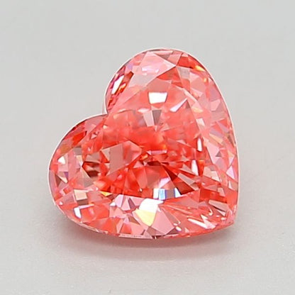 Lab-Grown Heart Diamond - 1.72 Carats, Fancy Vivid Pink Color, VS2 Clarity - Certified by IGI - Report Number: LG628493389