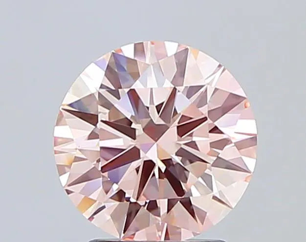 2.00ct Round Lab Grown Diamond (Colour Fancy Pink, Clarity VVS2, Cut EX, IGI Certified)