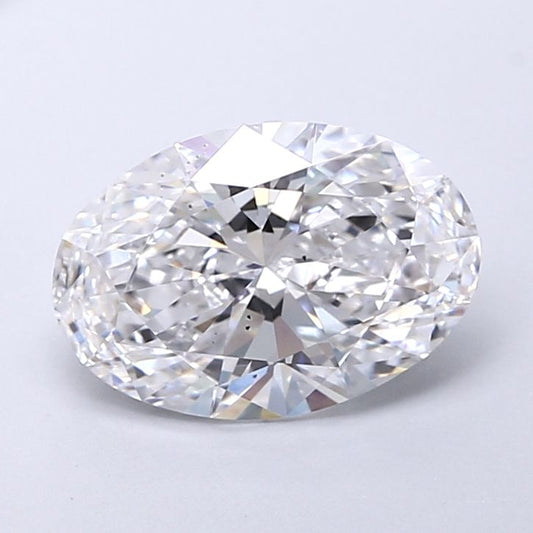 Lab-Grown Oval Diamond - 2.55 Carats, D Color, VS2 Clarity - Certified by IGI - Report Number: LG713534852