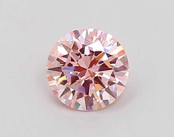 Lab-Grown Round Diamond - 0.46 Carats, Fancy Pink Color, SI1 Clarity - Certified by IGI - Report Number: LG669469015