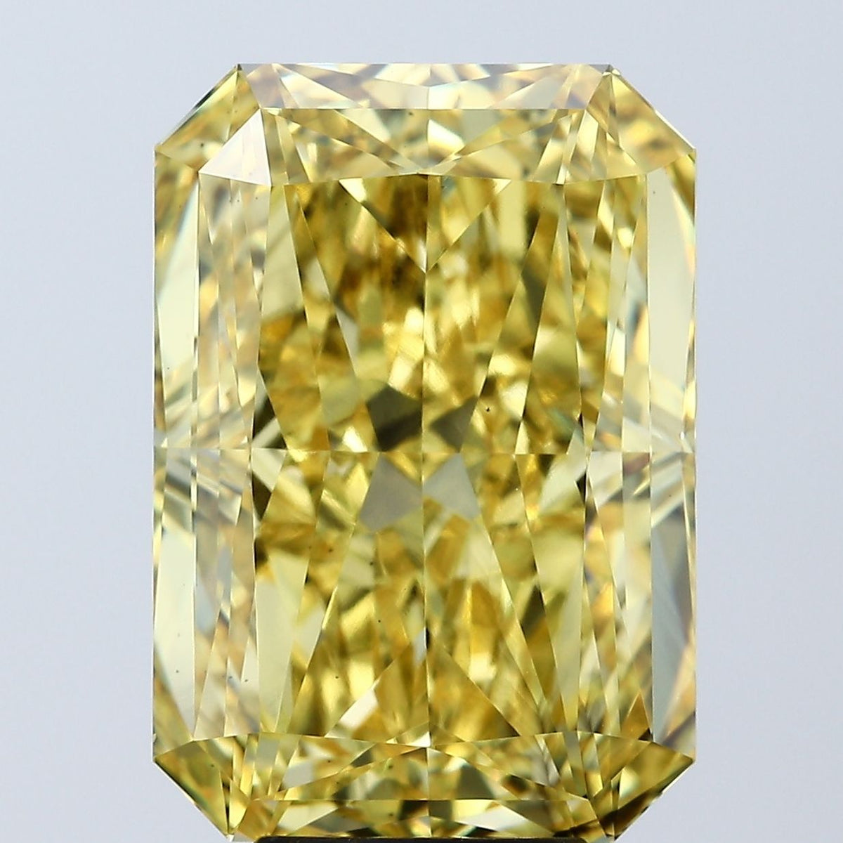 Lab-Grown Radiant Diamond - 8.09 Carats, Fancy Vivid Yellow Color, VS2 Clarity - Certified by IGI - Report Number: LG671444377