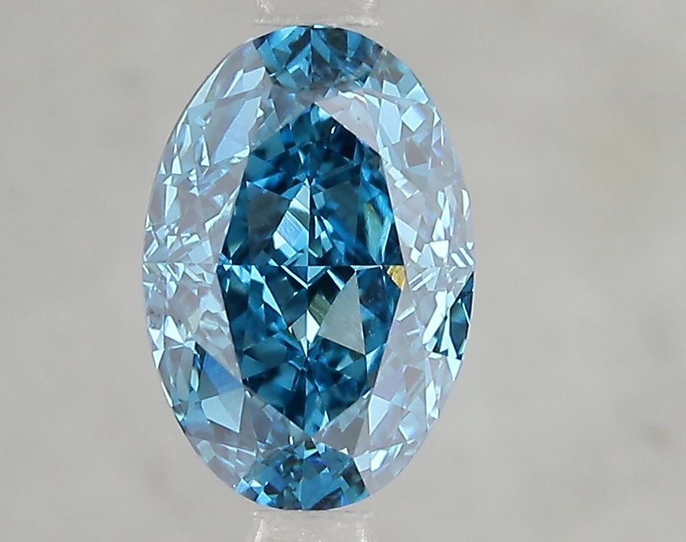 Lab-Grown Oval Diamond - 2.52 Carats, Fancy Vivid Blue Color, VS1 Clarity - Certified by IGI - Report Number: LG666431744