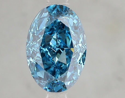 Lab-Grown Oval Diamond - 2.52 Carats, Fancy Vivid Blue Color, VS1 Clarity - Certified by IGI - Report Number: LG666431744