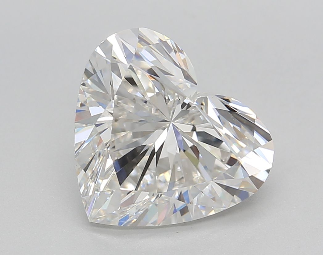 Lab-Grown Heart Diamond - 3.51 Carats, F Color, VVS2 Clarity - Certified by IGI - Report Number: LG647424645