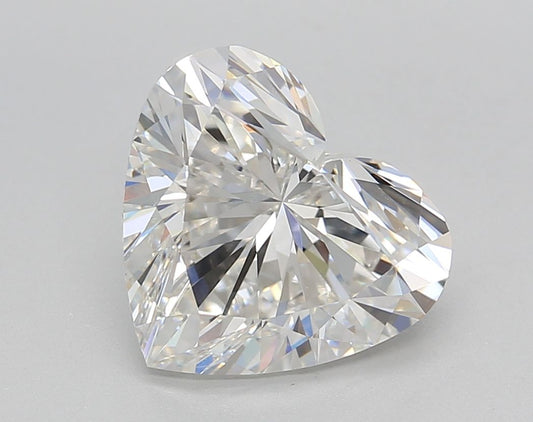 Lab-Grown Heart Diamond - 3.51 Carats, F Color, VVS2 Clarity - Certified by IGI - Report Number: LG647424645