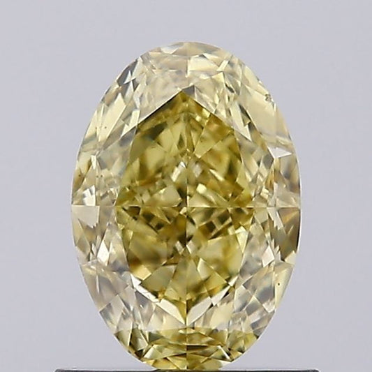 Lab-Grown Oval Diamond - 1.02 Carats, Fancy Intense Yellow Color, VS2 Clarity - Certified by IGI - Report Number: LG636496626
