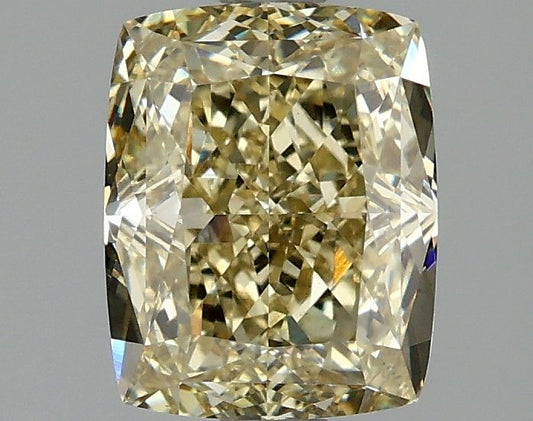 Lab-Grown Cushion Diamond - 2.06 Carats, Fancy Yellow Color, VS1 Clarity - Certified by IGI - Report Number: LG674531489