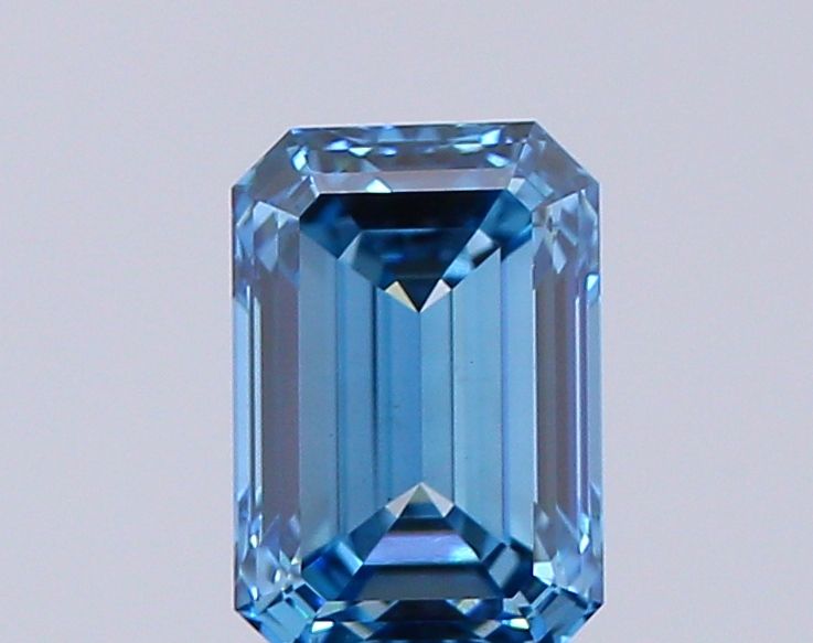 Lab-Grown Emerald Diamond - 1.05 Carats, Fancy Vivid Blue Color, VS1 Clarity - Certified by IGI - Report Number: LG637438976