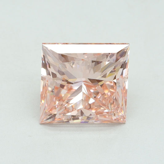 Lab-Grown Princess Diamond - 4.5 Carats, Fancy Intense Pink Color, VS2 Clarity - Certified by IGI - Report Number: LG557251957