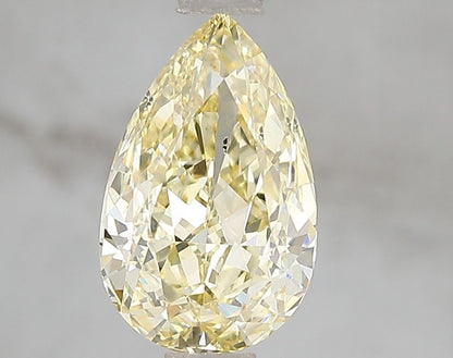 Lab-Grown Pear Diamond - 2.6 Carats, Fancy Intense Yellow Color, VS1 Clarity - Certified by IGI - Report Number: LG671493157