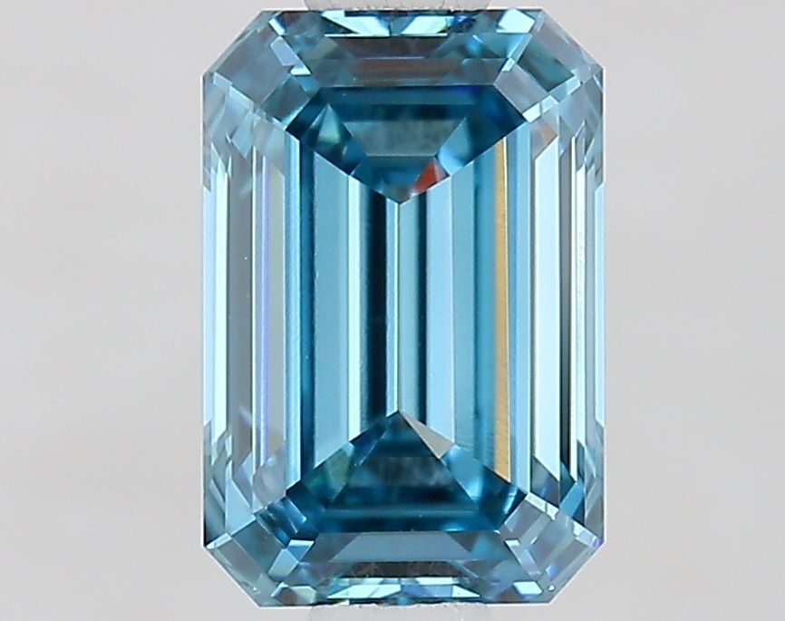 Lab-Grown Emerald Diamond - 1.04 Carats, Fancy Vivid Blue Color, VVS2 Clarity - Certified by IGI - Report Number: LG681516385