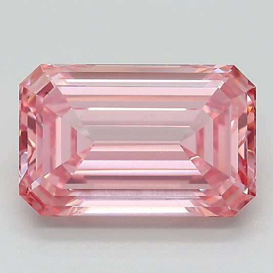 Lab-Grown Emerald Diamond - 3.5 Carats, Fancy Intense Brownish Pink Color, VS1 Clarity - Certified by IGI - Report Number: LG620490135