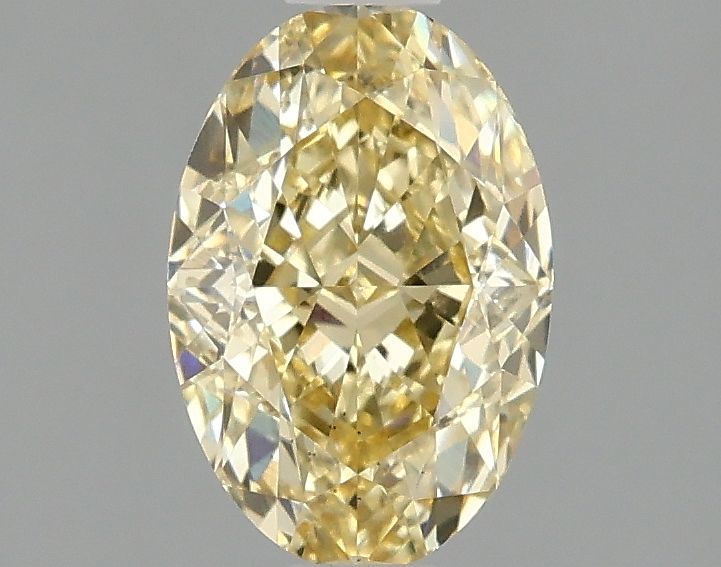Lab-Grown Oval Diamond - 1.49 Carats, Fancy Intense Yellow Color, VS2 Clarity - Certified by IGI - Report Number: LG681518403