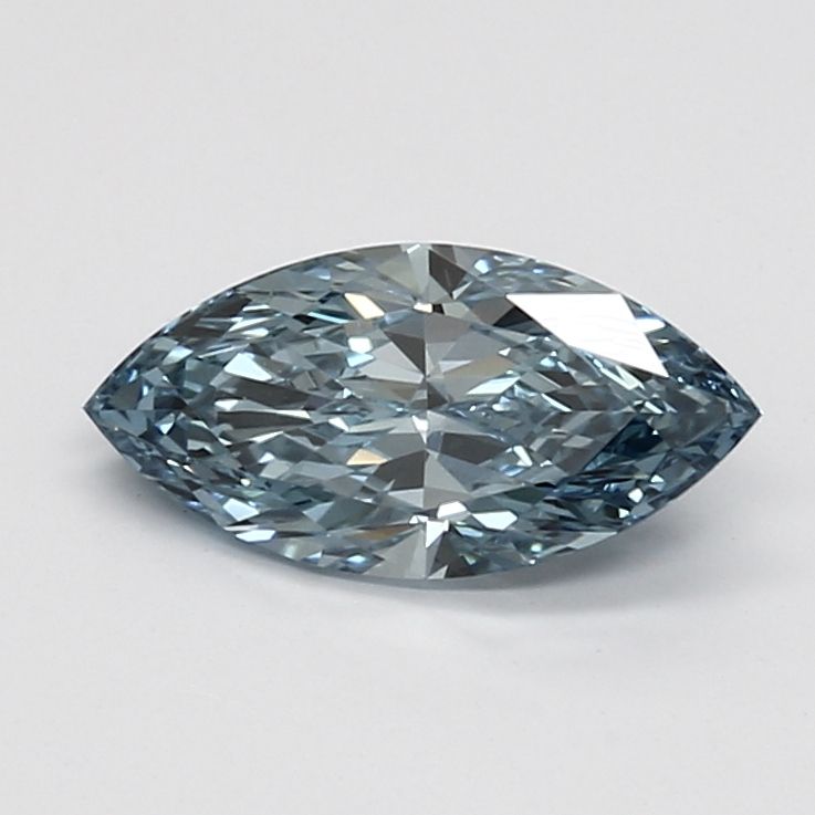 Lab-Grown Marquise Diamond - 1.16 Carats, Fancy Vivid Blue Color, VS1 Clarity - Certified by IGI - Report Number: LG610336267