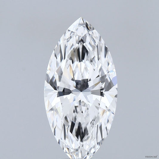 Lab-Grown Marquise Diamond - 3.59 Carats, E Color, VS1 Clarity - Certified by IGI - Report Number: LG685575411