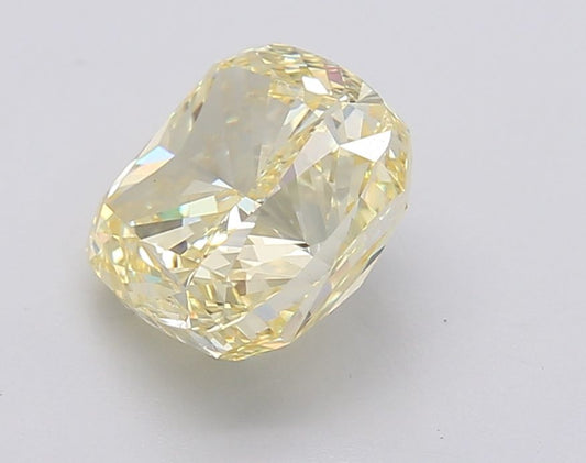 Lab-Grown Cushion Diamond - 3.02 Carats, Fancy Intense Yellow Color, VS1 Clarity - Certified by IGI - Report Number: LG602390115