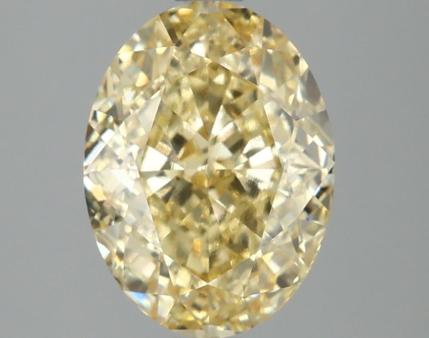 Lab-Grown Oval Diamond - 3.04 Carats, Fancy Vivid Yellow Color, VVS2 Clarity - Certified by IGI - Report Number: LG665459632
