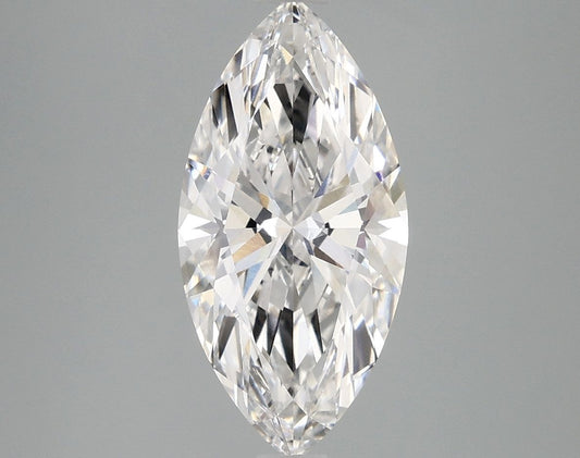 Lab-Grown Marquise Diamond - 2.59 Carats, E Color, VVS2 Clarity - Certified by IGI - Report Number: LG680573948