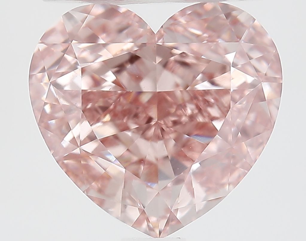 Lab-Grown Heart Diamond - 2.59 Carats, Fancy Intense Brownish Pink Color, VVS2 Clarity - Certified by IGI - Report Number: LG671412858