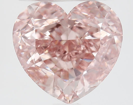 Lab-Grown Heart Diamond - 2.59 Carats, Fancy Intense Brownish Pink Color, VVS2 Clarity - Certified by IGI - Report Number: LG671412858