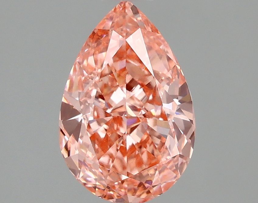 Lab-Grown Pear Diamond - 1.57 Carats, Fancy Vivid Pink Color, VS1 Clarity - Certified by IGI - Report Number: LG668470174