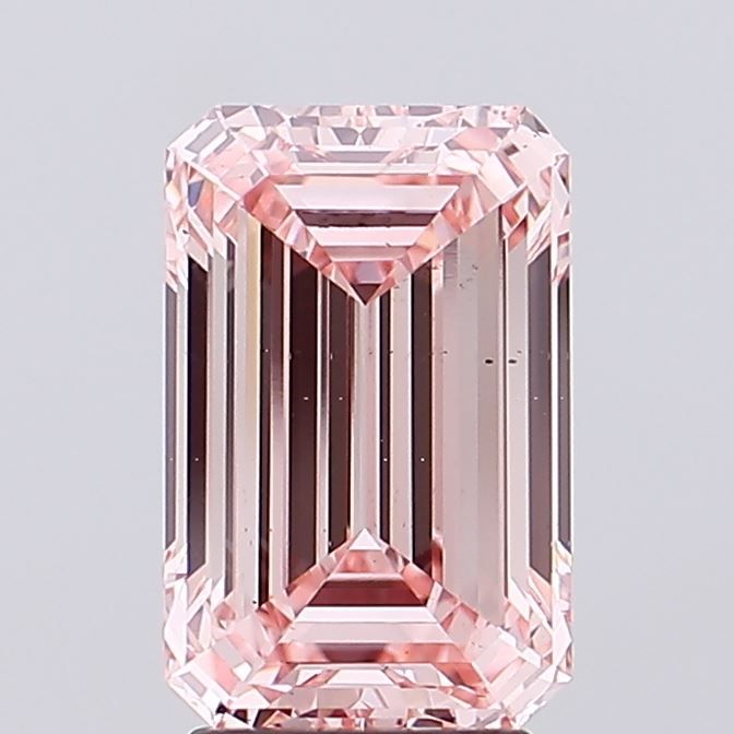 Lab-Grown Emerald Diamond - 3.04 Carats, Fancy Intense Pink Color, VS2 Clarity - Certified by IGI - Report Number: LG685549353