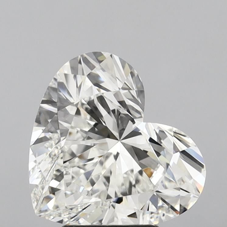 Lab-Grown Heart Diamond - 4.09 Carats, F Color, VVS2 Clarity - Certified by IGI - Report Number: LG641495651