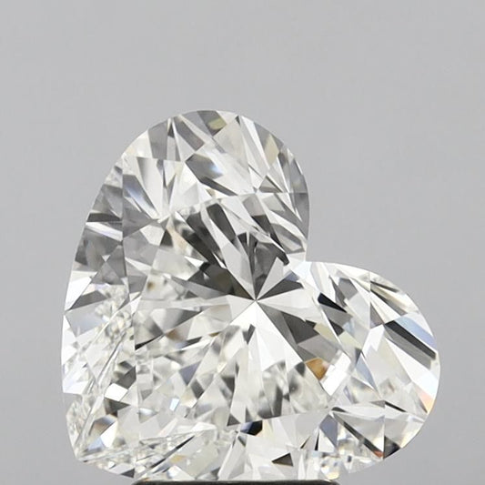 Lab-Grown Heart Diamond - 4.09 Carats, F Color, VVS2 Clarity - Certified by IGI - Report Number: LG641495651