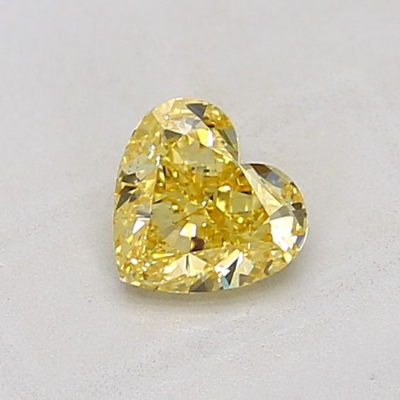 Lab-Grown Heart Diamond - 1.06 Carats, Fancy Intense Yellow Color, VS2 Clarity - Certified by IGI - Report Number: LG680508202