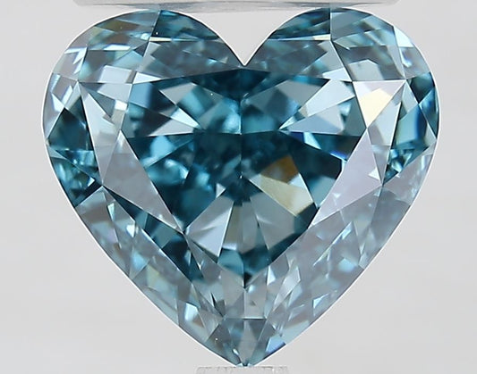Lab-Grown Heart Diamond - 3.02 Carats, Fancy Vivid Blue Color, VVS2 Clarity - Certified by IGI - Report Number: LG674550491