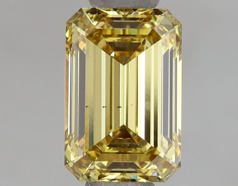 Lab-Grown Emerald Diamond - 1.1 Carats, Fancy Intense Yellow Color, VS1 Clarity - Certified by IGI - Report Number: LG654408678